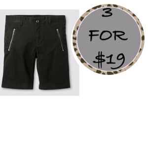 3/$19 Art Class black moto chino shorts